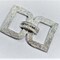 1 Yard Silver Rhinestone Accent Connector Buckle Applique for Clothing and Crafts